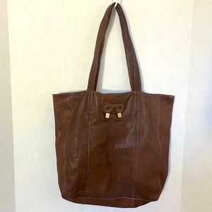🤎SEE BY CHLOE Brown Leather Tote Bag with bow on great condition 🤎
